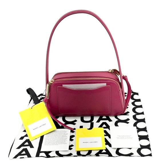 Marc Jacobs New With Tags Snapshot/Slingshot Lipstick Pink Leather Handbag Purse - Picture 3 of 13
